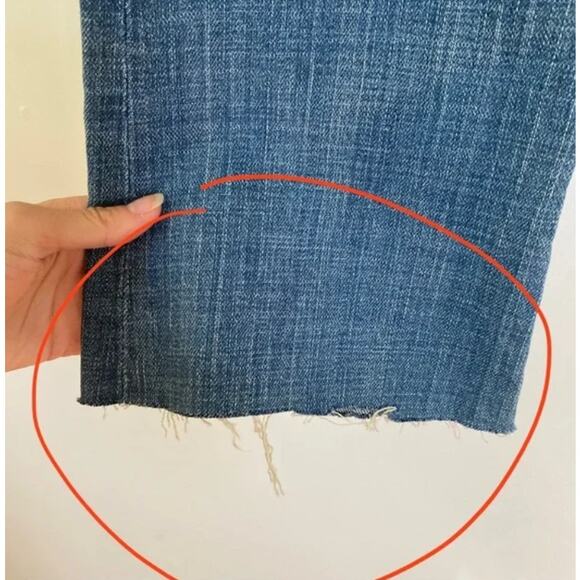 Current/Elliot Distressed Flare Leg Low Rise Jeans - Picture 5 of 5